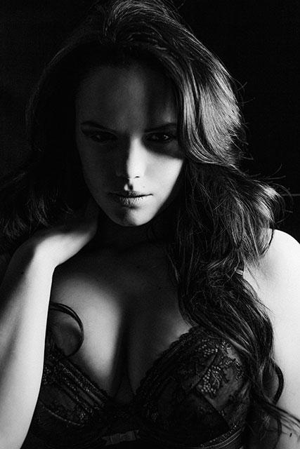 Fabiana and Carlo Nicora - London Boudoir Photography - Portfolio - Black and white portrait