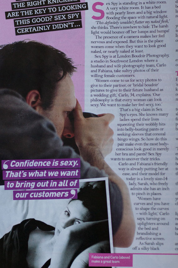 London Boudoir Photography on the pages of LoveIt Magazine April 2012